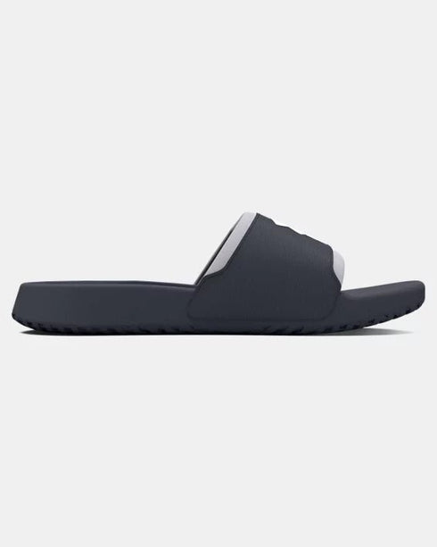 Under Armour Slide's כפכפי אנדר ארמור בצבע שחור לוגו לבן